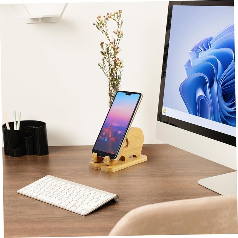 Elephant Phone Stand Holder for Mobile Tablet Ergonomic Durable Desktop Dock Black - Image 3
